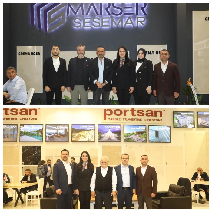 Başkan H&uuml;lya G&uuml;m&uuml;ş İzmir Marble Fuarı&rsquo;nda Mermer Esnafını Yalnız Bırakmadı