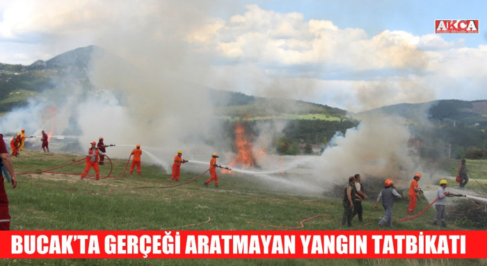 BUCAK’TA GERÇEĞİ ARATMAYAN YANGIN TATBİKATI 