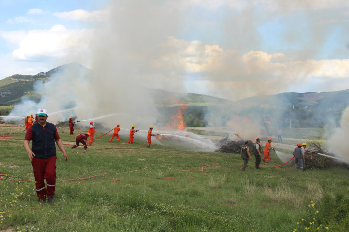 BUCAK’TA GERÇEĞİ ARATMAYAN YANGIN TATBİKATI 
