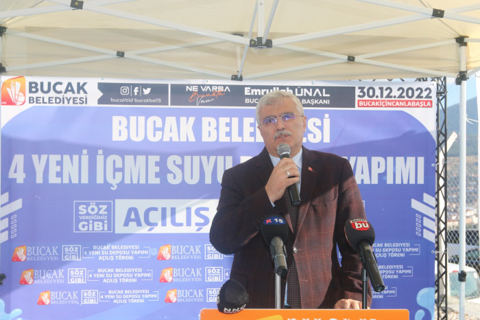 Bucak İçme Suyu Su Depoları Açılışı Yapıldı