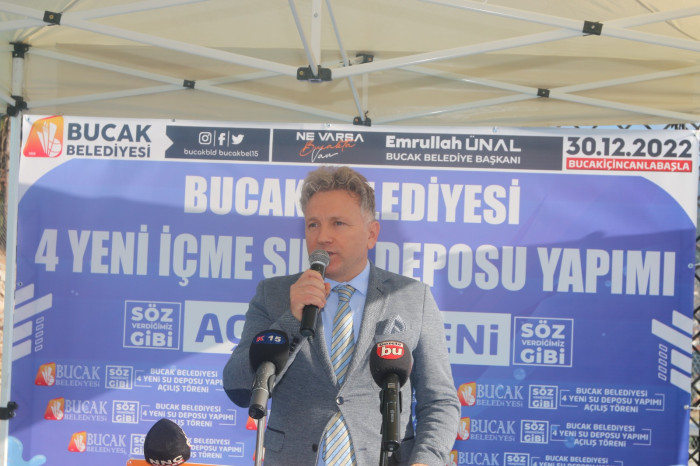 Bucak İçme Suyu Su Depoları Açılışı Yapıldı