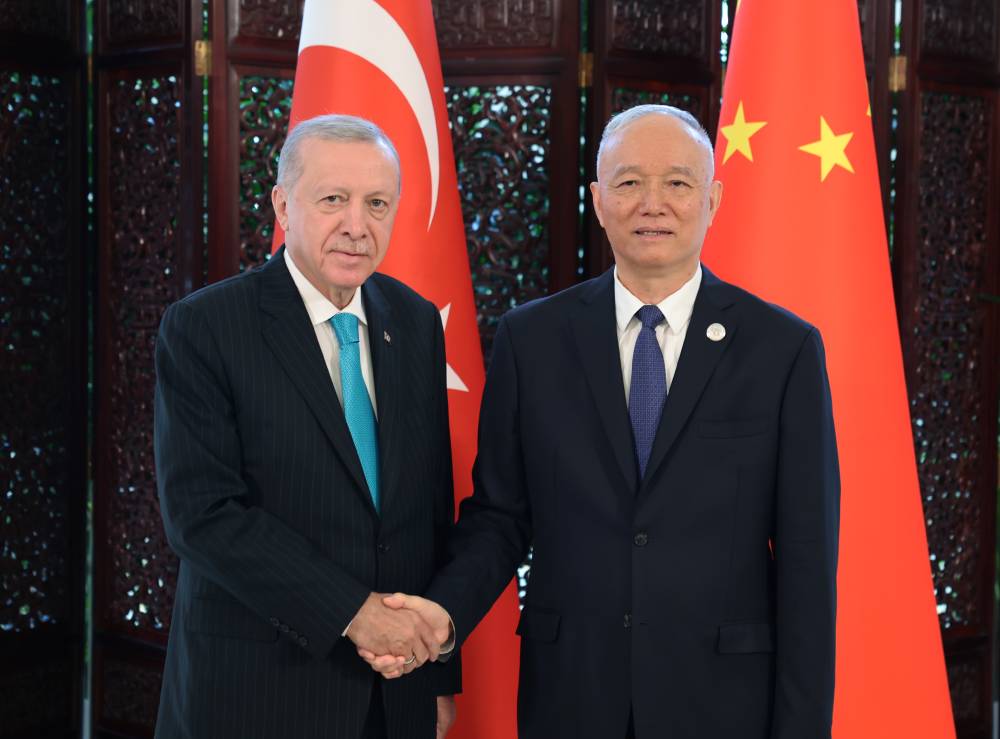 Cumhurbaşkanı Erdoğan, Çin Komünist Partisi Siyasi Büro Sekreteri Say Çi ile bir araya geldi 