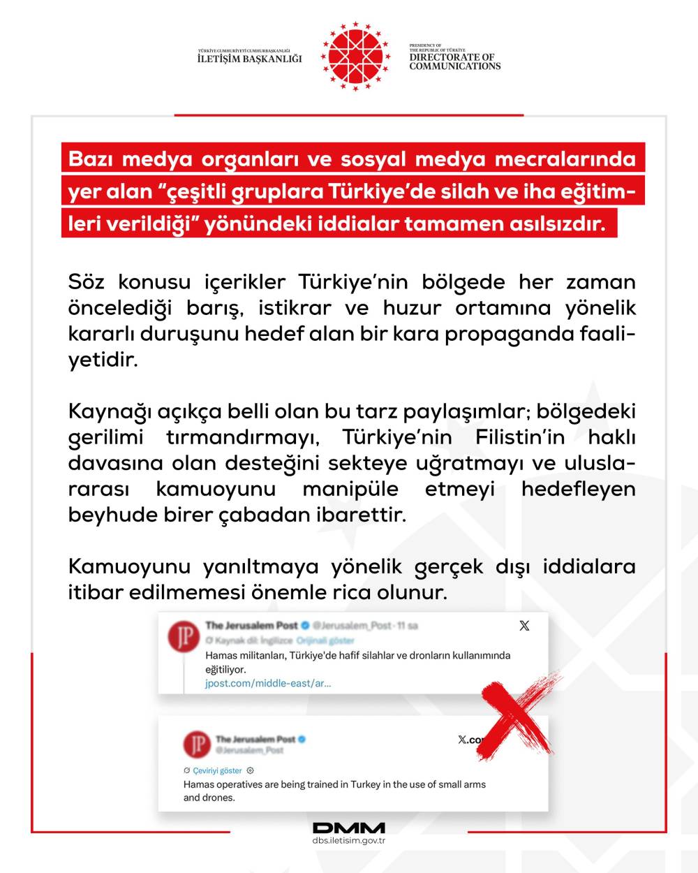 DMM'den 'silah ve İHA eğitimi' iddialarına ilişkin a&ccedil;ıklama