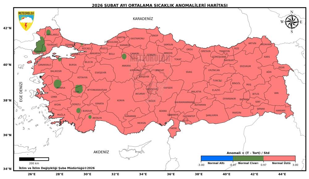 Son 56 yılın en sıcak 3'&uuml;nc&uuml; şubat ayı yaşandı