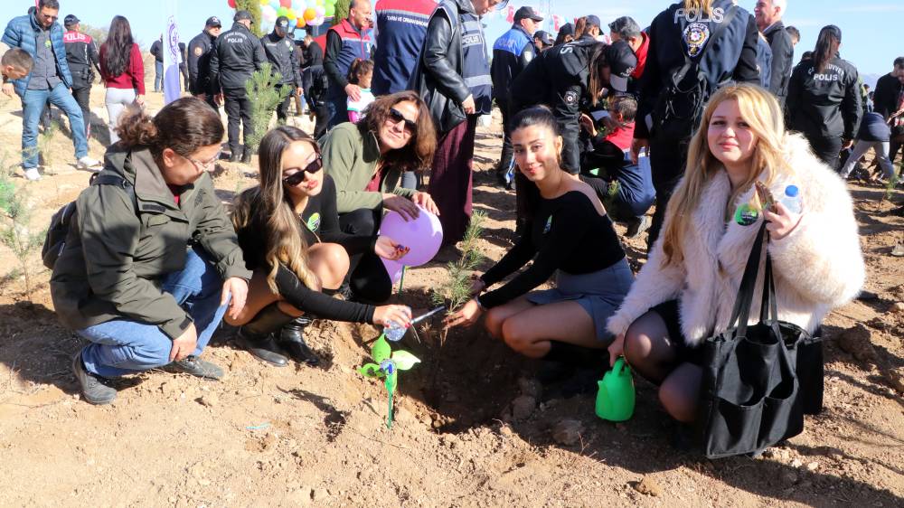 Burdur'da fidan dikimi