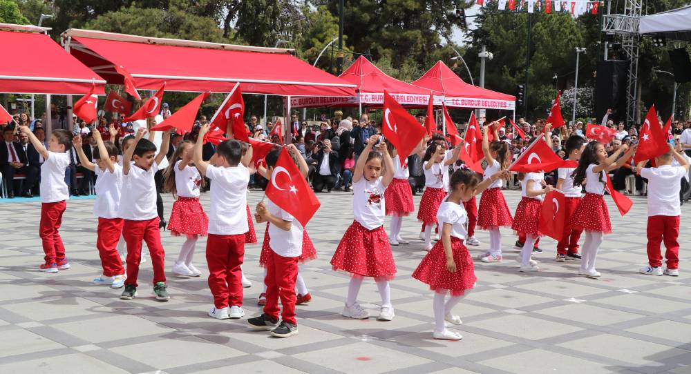 Burdur'da 23 Nisan kutlaması
