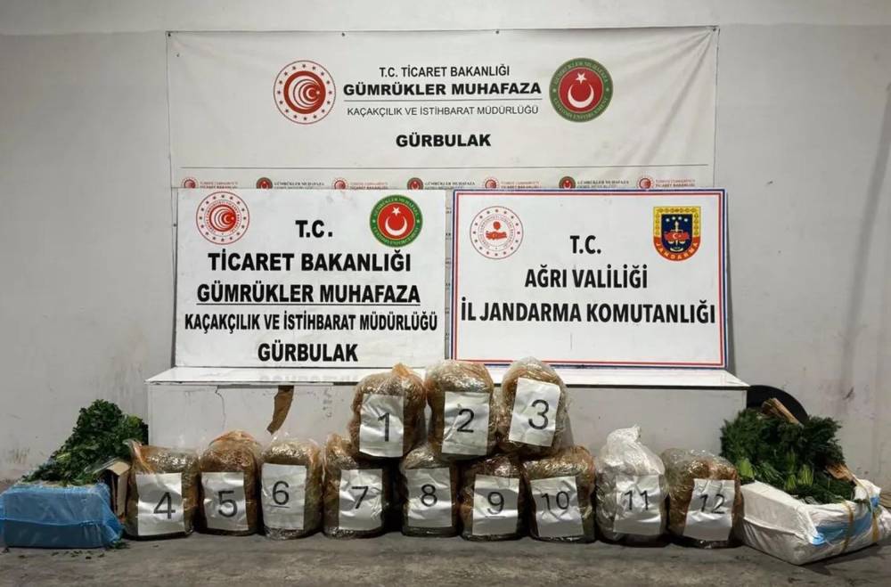Maydanoz ve dereotu y&uuml;kl&uuml; TIR'dan 51 kilo esrar &ccedil;ıktı