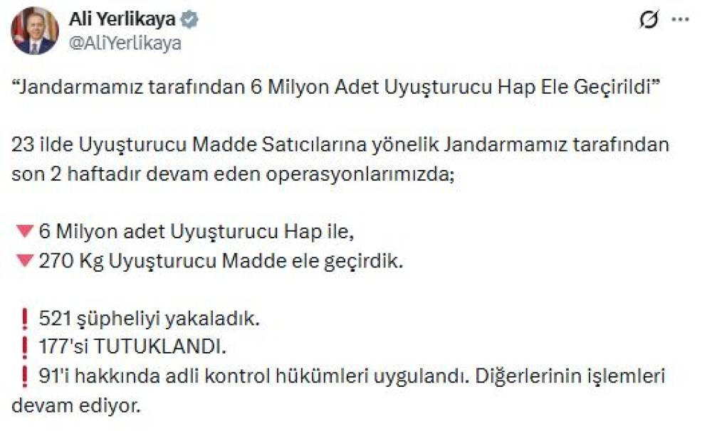 23 ilde uyuşturucu operasyonu: 177 tutuklama