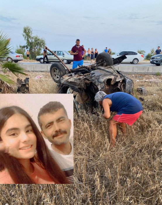 Baba ile kızı denizden dönerken kazada öldü
