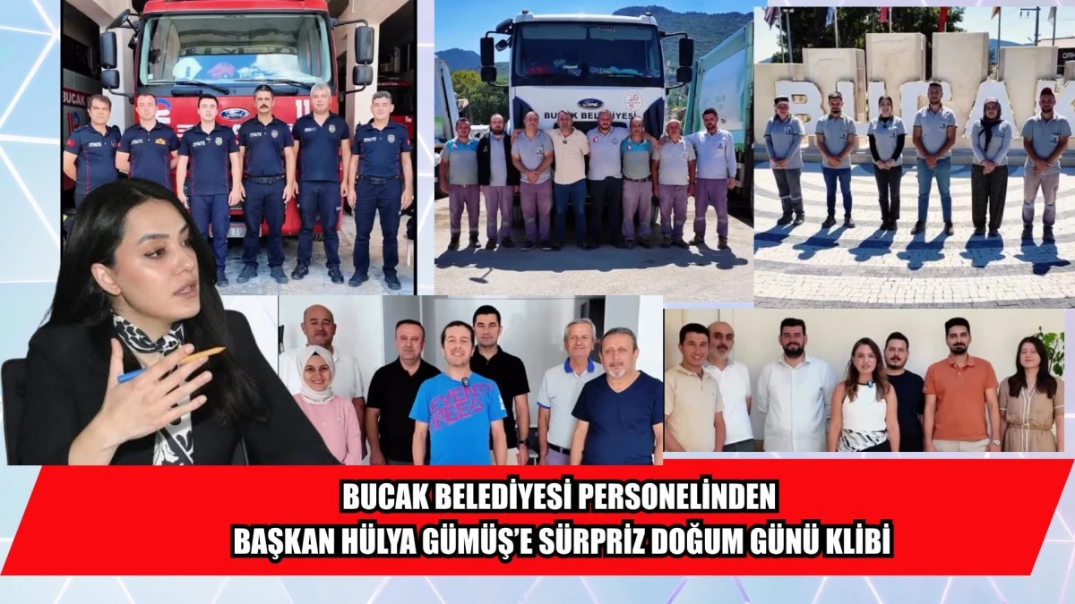BUCAK BELEDİYESİ PERSONELİNDEN BAŞKAN H&Uuml;LYA G&Uuml;M&Uuml;Ş&rsquo;E S&Uuml;RPRİZ DOĞUM G&Uuml;N&Uuml; KLİBİ