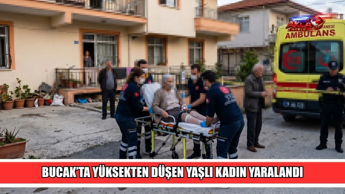 BUCAK&rsquo;TA Y&Uuml;KSEKTEN D&Uuml;ŞEN YAŞLI KADIN YARALANDI