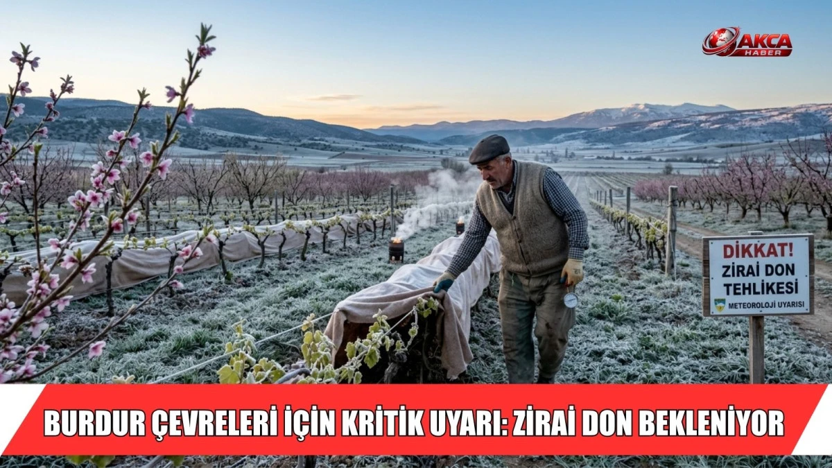 BURDUR &Ccedil;EVRELERİ İ&Ccedil;İN KRİTİK UYARI: ZİRAİ DON BEKLENİYOR