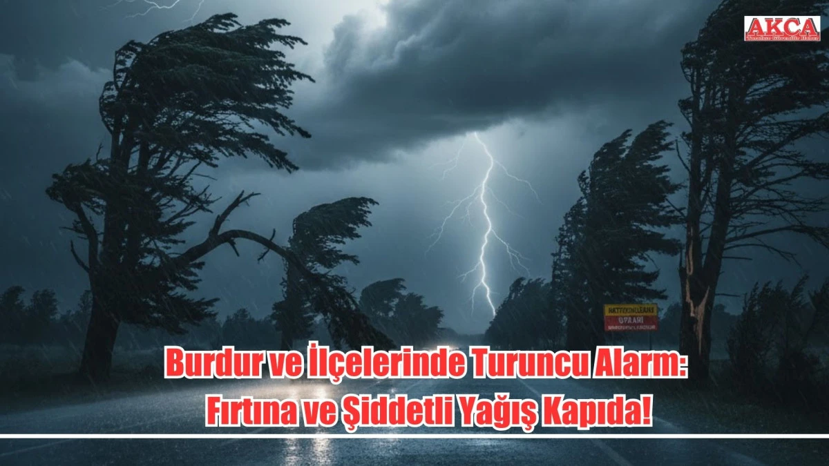 Burdur ve İl&ccedil;elerinde Turuncu Alarm: Fırtına ve Şiddetli Yağış Kapıda!