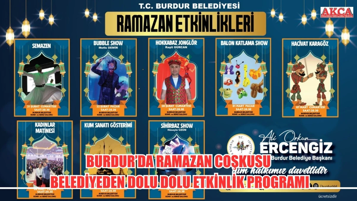 BURDUR&rsquo;DA RAMAZAN COŞKUSU: BELEDİYEDEN DOLU DOLU ETKİNLİK PROGRAMI