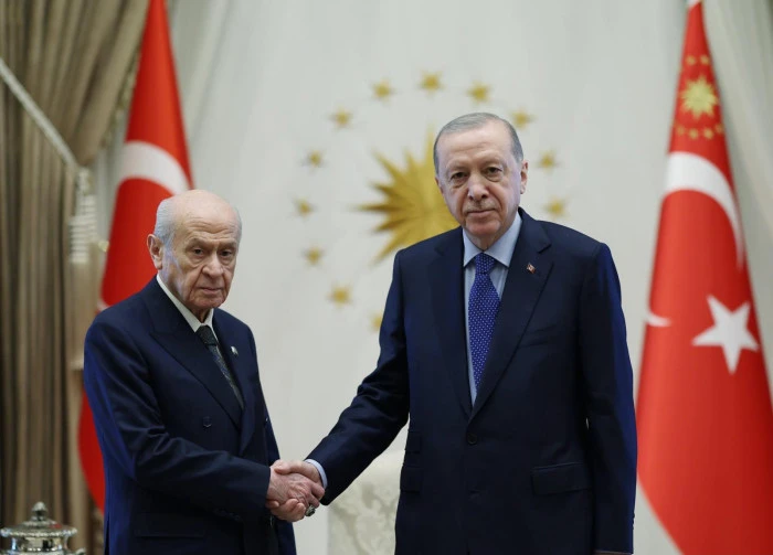 Cumhurbaşkanı Erdoğan, Bah&ccedil;eli'yi kabul etti