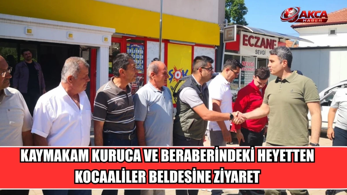 KAYMAKAM KURUCA VE BERABERİNDEKİ HEYETTEN BAŞKAN İLYAS DELEN&rsquo;E ZİYARET