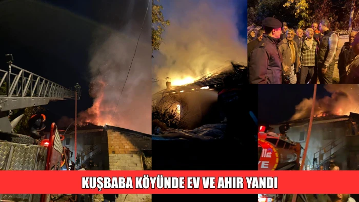 Bucak'ta  Ev ve ahır yangında küle döndü