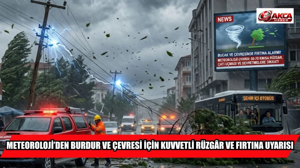 METEOROLOJİ&rsquo;DEN BURDUR VE &Ccedil;EVRESİ İ&Ccedil;İN KUVVETLİ R&Uuml;ZG&Acirc;R VE FIRTINA UYARISI