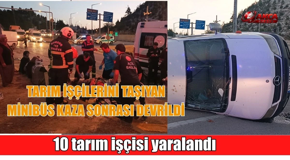 Minib&uuml;sler &ccedil;arpıştı, 10 tarım iş&ccedil;isi yaralandı