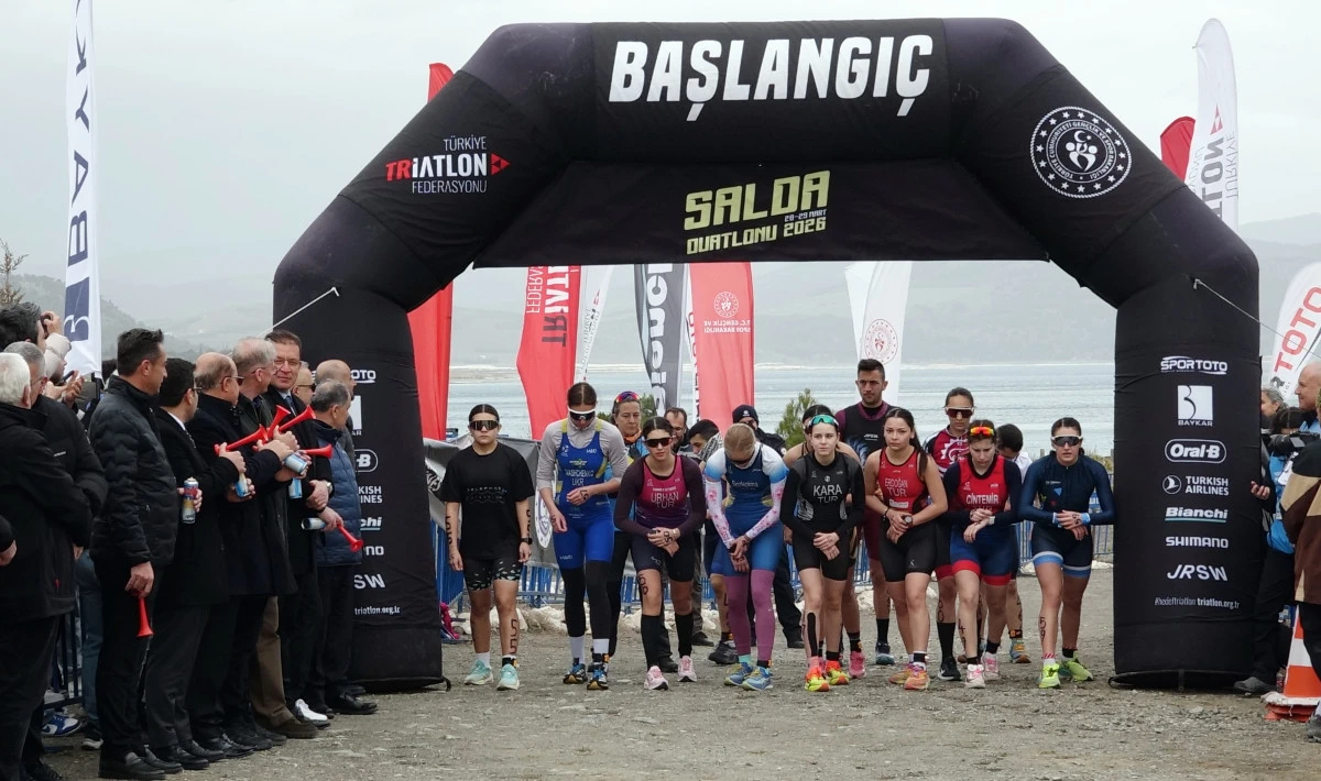 Salda G&ouml;l&uuml;'nde 'Duatlon' heyecanı