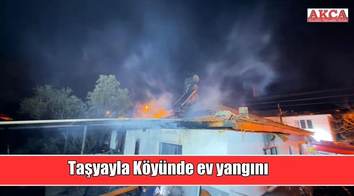 Taşyayla K&ouml;y&uuml;nde ev yangını