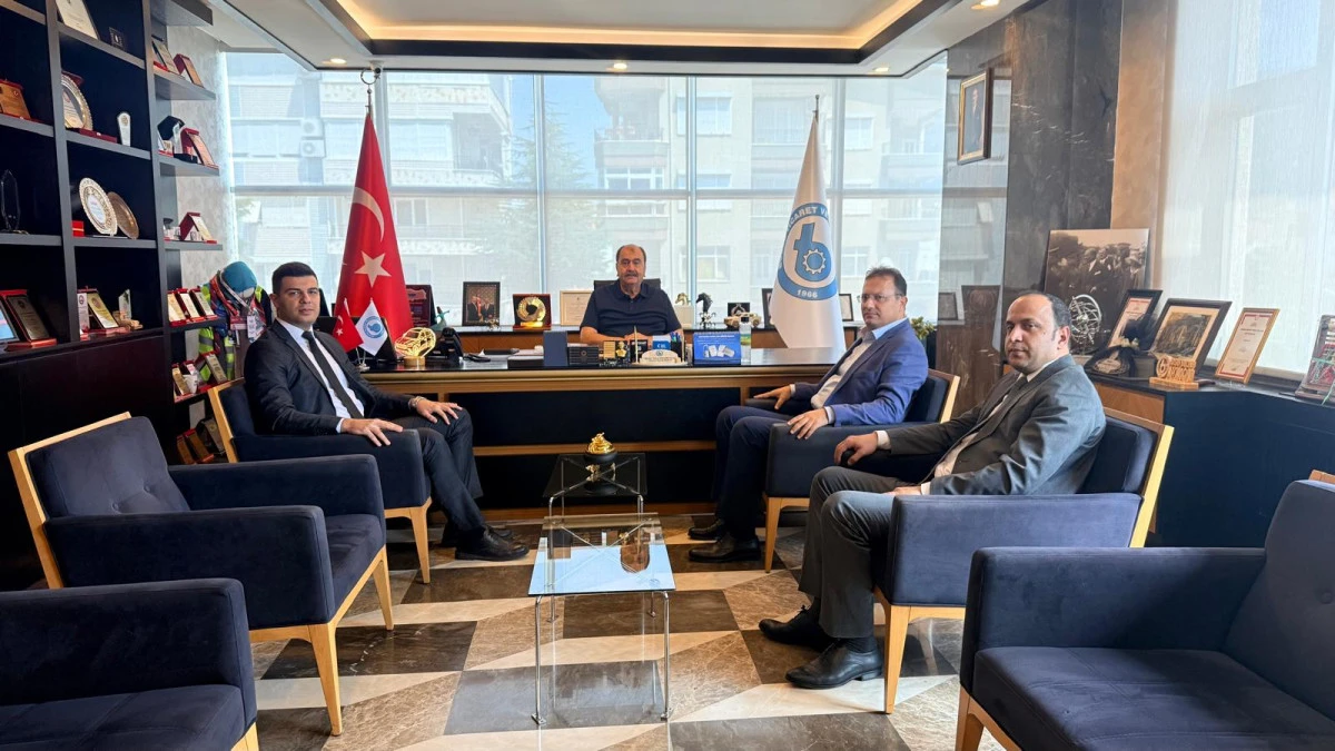 VERGİ BAŞM&Uuml;FETTİŞİ EVREN KALKAN VE BERABERİNDEKİ HEYET&rsquo;TEN BTSO&rsquo;YA ZİYARET