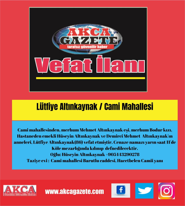 LÜTFİYE ALTINKAYNAK/CAMİ M. 