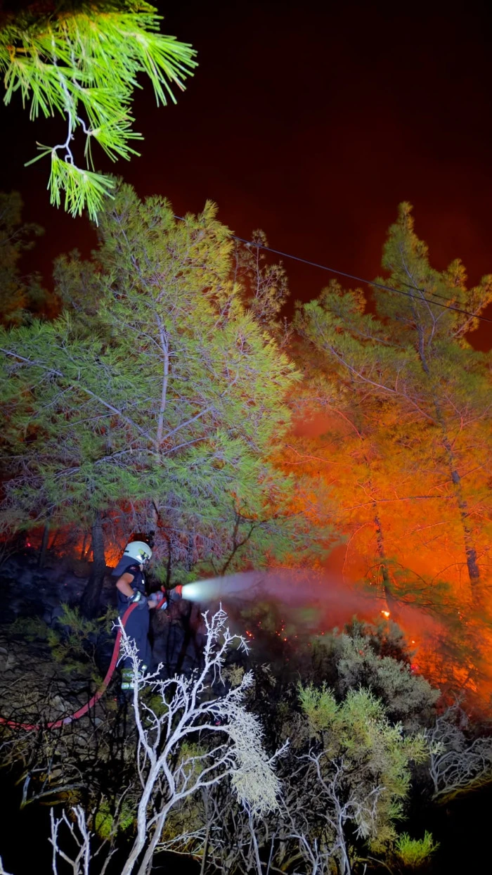 Bucak İtfaiyesi Kumluca&rsquo;daki Orman Yangınında Gece Boyu S&ouml;nd&uuml;rme &Ccedil;alışmalarını S&uuml;rd&uuml;rd&uuml;